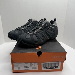 Merrell Chameleon 8 Stretch WP Mens 14 Black Grey Waterproof Vibram J034177 NEW